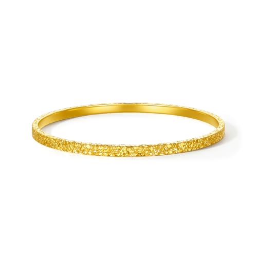 ZHOU LIU FU 24 Karat Gold Armbänder für Damen Armreif 24 Karat Gold Armband Glücksgeschenke Teen nen gelb elegant Gold modische modische Gold Schmuck von ZHOU LIU FU