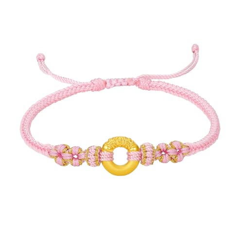 ZHOU LIU FU 24K Gold Armbänder Runde Charm Armband Gold Armkette Rosa Schmuck Geschenk für Damen Mutter Tochter 16+6cm A1714836 ZHOU LIU FU 24K Gold Armbänder Runde Charm Armband Gold Armkette Rosa Schmuck Geschenk für Damen Mutter Tochter 16+6cm A1714836 von ZHOU LIU FU