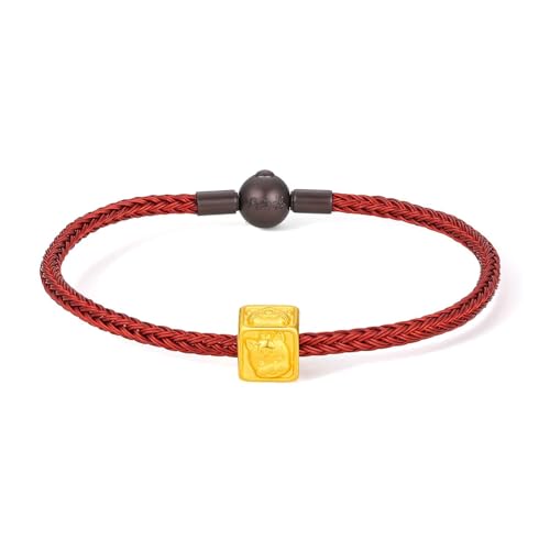 ZHOU LIU FU 24K Gold Armbänder Charm Armbänder 12 Tierkreiszeichen Anhänger Gold Armkette Schmuck Geschenk für Damen Mutter Tochter 17cm A1610817 ZHOU LIU FU 24K Gold Armbänder Charm Armbänder 12 Tierkreiszeichen Anhänger Gold Armkette Schmuck Geschenk für Damen Mutter Tochter 17cm A1610817 von ZHOU LIU FU