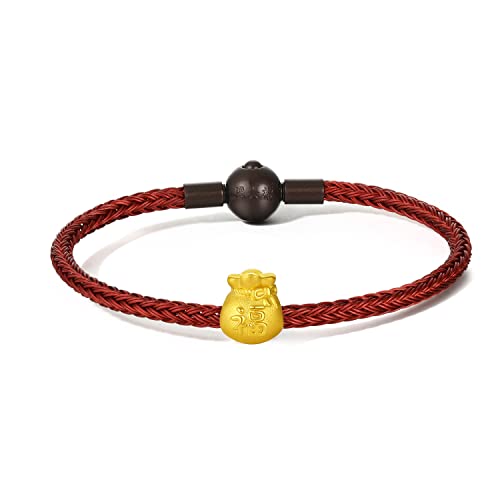 ZHOU LIU FU 24 Karat Gold Armbänder Charm Glück Anhänger Armband Gold Armkette Schmuck Geschenk für Damen Mutter Tochter 17cm A1610303 ZHOU LIU FU 24 Karat Gold Armbänder Charm Glück Anhänger Armband Gold Armkette Schmuck Geschenk für Damen Mutter Tochter 17cm A1610303 von ZHOU LIU FU