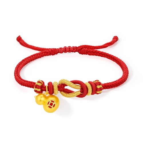 ZHOU LIU FU 24 Karat Gold Armbänder Flaschenkürbis Charm Armband Gold Armkette Roter Schmuck Geschenk für Damen Mutter Tochter 16+6cm A1714563 ZHOU LIU FU 24 Karat Gold Armbänder Flaschenkürbis Charm Armband Gold Armkette Roter Schmuck Geschenk für Damen Mutter Tochter 16+6cm A1714563 von ZHOU LIU FU