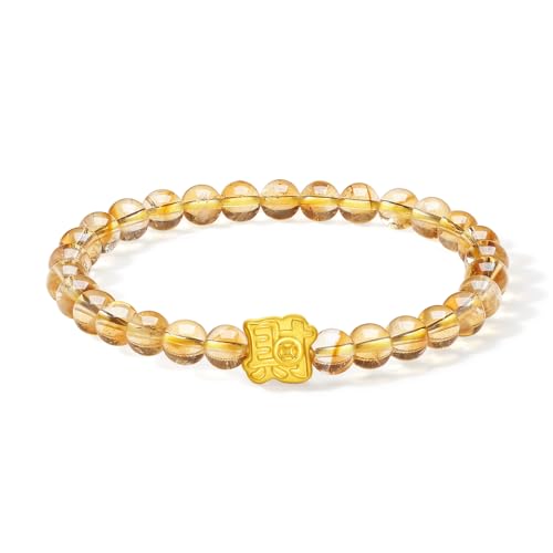 ZHOU LIU FU 24 Karat Gold Armbänder Glück Charm Armbänder Gold Armkette Gelb Kristall Armreif Schmuck Geschenk für Damen 17cm A1914620 ZHOU LIU FU 24 Karat Gold Armbänder Glück Charm Armbänder Gold Armkette Gelb Kristall Armreif Schmuck Geschenk für Damen 17cm A1914620 von ZHOU LIU FU