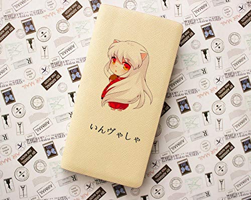 ZHOUBIN Geldbörse Anime Inuyasha Lange beige pu Manga brieftasch münzfach Kreditkarte ausweis kartenhüllen Geldtasche Wallet Brieftasche portmonee von ZHOUBIN