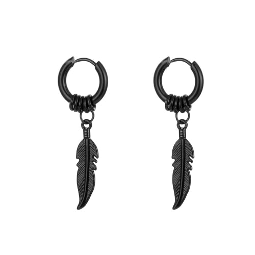 ZHOUMEIWENSP Herren Damen Gothic Punk Schwarz Edelstahl Unregelmäßige Form Design Creolen 2.8*1.3*2.5cm 4.5g Metall Kein Edelstein ZHOUMEIWENSP Herren Damen Gothic Punk Schwarz Edelstahl Unregelmäßige Form Design Creolen 2.8*1.3*2.5cm 4.5g Metall Kein Edelstein von ZHOUMEIWENSP