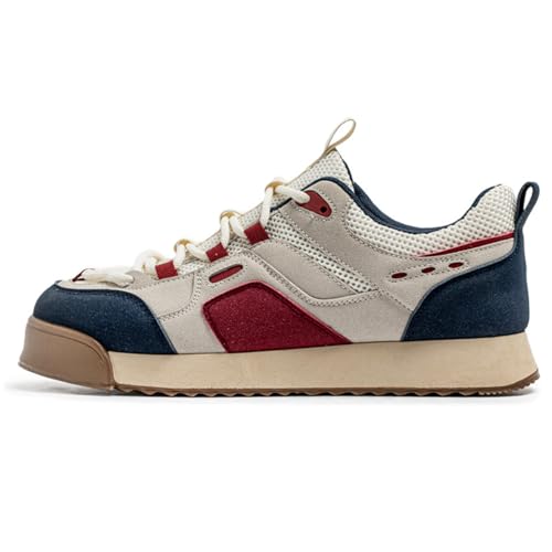 Herren Plateausneaker Leicht & rutschfest Atmungsaktive Freizeitschuhe für Stadt, Reise & Alltag Blau Größe 45 von ZHOUPULP