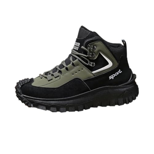 ZHOUPULP Herren High Top Mode Turnschuhe Lässige Athletic Wanderschuhe Bequeme Chunky Sneakers 002 Grün EU 45 von ZHOUPULP