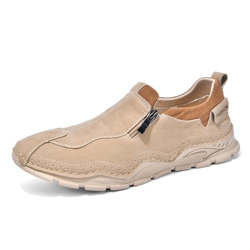 ZHOUPULP Herren Slip On Loafer Leichte handgemachte Freizeitschuhe zum Gehen Fahren Weiche Tägliche Flats Boot Braun EU 38 ZHOUPULP Herren Slip On Loafer Leichte handgemachte Freizeitschuhe zum Gehen Fahren Weiche Tägliche Flats Boot Braun EU 38 von ZHOUPULP