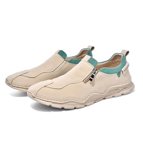 ZHOUPULP Herren Slip On Loafer Leichte handgemachte Freizeitschuhe zum Gehen Fahren Weiche Tägliche Flats Boot Grün EU 43 ZHOUPULP Herren Slip On Loafer Leichte handgemachte Freizeitschuhe zum Gehen Fahren Weiche Tägliche Flats Boot Grün EU 43 von ZHOUPULP