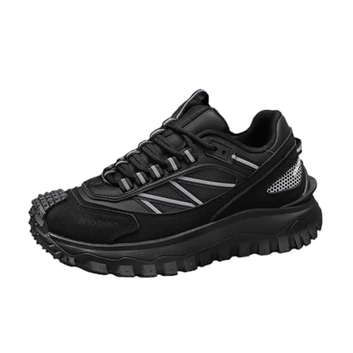 ZHOUPULP Herren Sneaker Freizeitschuhe mit Atmungsaktivem Mesh & Retro Design Leichte Freizeitschuhe 001 Schwarz EU 39 von ZHOUPULP