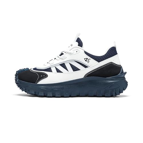 ZHOUPULP Herren Sneaker Freizeitschuhe mit Atmungsaktivem Mesh & Retro Design Leichte Freizeitschuhe 207 Weiß EU 47 von ZHOUPULP