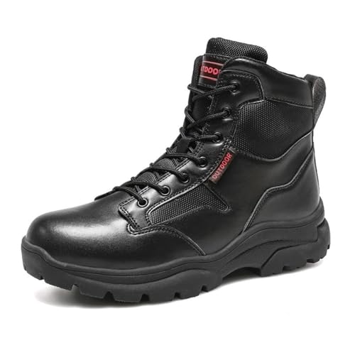 ZHOUPULP Herren Wanderstiefel Leichte Atmungsaktive rutschfeste Taktische Stiefel Outdoor Trekking Arbeitsstiefel Schwarz 43 von ZHOUPULP