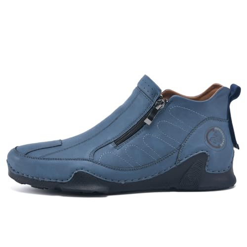 ZHOUPULP Herren Wanderstiefel mit Seitlichem Reißverschluss Mikrofaser Leder, Rutschfeste Sohle für Trekking & Arbeit Blau EU 42 ZHOUPULP Herren Wanderstiefel mit Seitlichem Reißverschluss Mikrofaser Leder, Rutschfeste Sohle für Trekking & Arbeit Blau EU 42 von ZHOUPULP