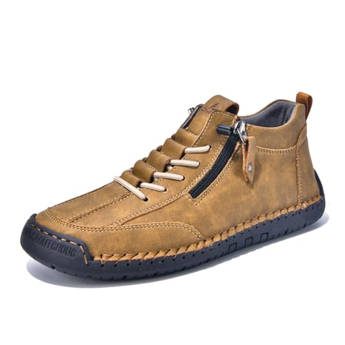 ZHOUPULP Herren rutschfeste Leder-Loafer Leichte atmungsaktive Slip-On-Anzugschuhe für Spaziergänge, Büro und Reisen Gelb EU 41 ZHOUPULP Herren rutschfeste Leder-Loafer Leichte atmungsaktive Slip-On-Anzugschuhe für Spaziergänge, Büro und Reisen Gelb EU 41 von ZHOUPULP