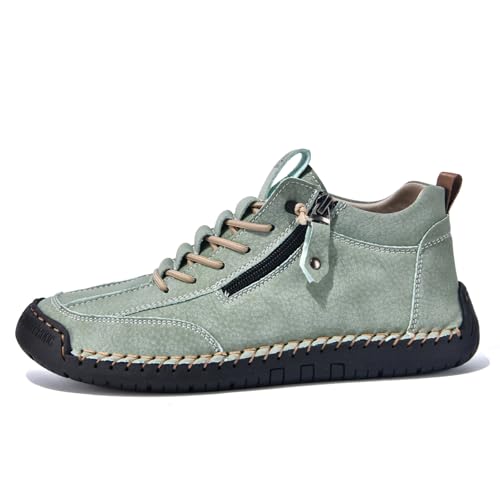 ZHOUPULP Herren rutschfeste Leder-Loafer Leichte atmungsaktive Slip-On-Anzugschuhe für Spaziergänge, Büro und Reisen Lichtgrün EU 41 ZHOUPULP Herren rutschfeste Leder-Loafer Leichte atmungsaktive Slip-On-Anzugschuhe für Spaziergänge, Büro und Reisen Lichtgrün EU 41 von ZHOUPULP
