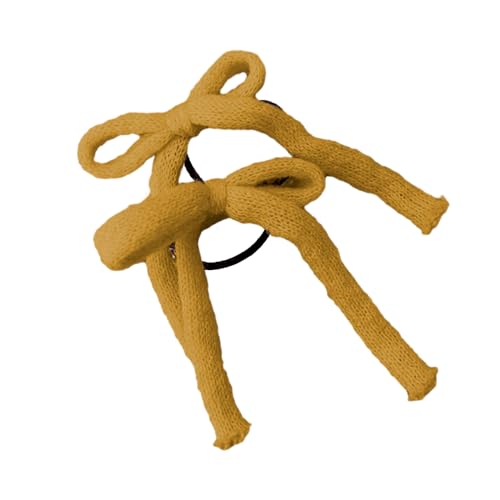 ZHOUSUFEN 2 Stück gestrickte Schleifen-Stirnbänder, elastische Haarbänder, modische Pferdeschwanz-Halter, Kopfbedeckung, Haar-Accessoires, Dekoration von ZHOUSUFEN