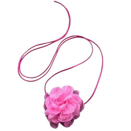 ZHOUSUFEN Anspruchsvoller Blumen-Choker-Schmuck, elegante Schlüsselbein-Kette, Verzierung, trendige Halskette für den täglichen Gebrauch, Verabredungen, Partys, 10 cm, Netzstoff von ZHOUSUFEN