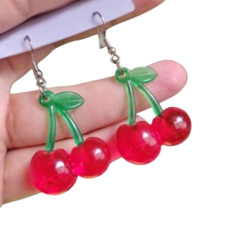 ZHOUSUFEN Einzigartige kirschförmige Ohrringe, Schmuck, kirschförmige Ohrringe, Legierung, handgefertigter Ohranhänger für Haltbarkeit und Komfort ZHOUSUFEN Einzigartige kirschförmige Ohrringe, Schmuck, kirschförmige Ohrringe, Legierung, handgefertigter Ohranhänger für Haltbarkeit und Komfort von ZHOUSUFEN
