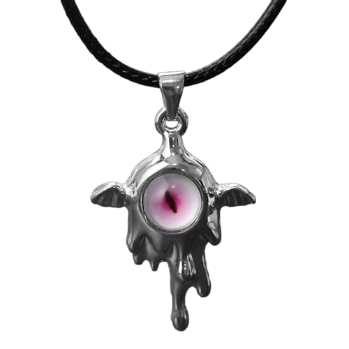 ZHOUSUFEN Gothic Anhänger Halskette Leder Seil Krawatte Herz Halskette für Damen Herren Schlüsselbeinkette Accessoires Ästhetik, As Shown, Seil aus Metalllegierung von ZHOUSUFEN