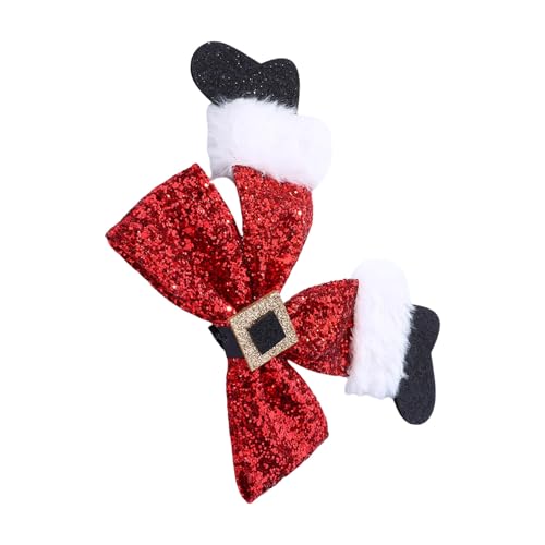ZHOUSUFEN Haarspange mit Schleife, Weihnachtsmotiv, schöne Frisur, Haarnadel für Mädchen und Kinder von ZHOUSUFEN