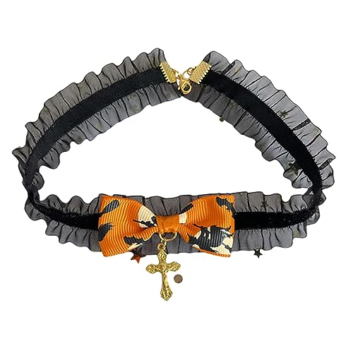 ZHOUSUFEN Halloween-Haarspange für Mädchen, Choker, Bowler, Hut, Fledermausflügel, Halloween-Kopfschmuck, Kopfbedeckung, Nackenband, Kragen von ZHOUSUFEN