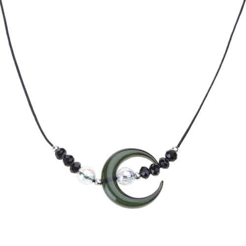 ZHOUSUFEN Halskette mit Mond-Anhänger aus Kunstharz, verstellbar, chinesisches Choker-Accessoire ZHOUSUFEN Halskette mit Mond-Anhänger aus Kunstharz, verstellbar, chinesisches Choker-Accessoire von ZHOUSUFEN
