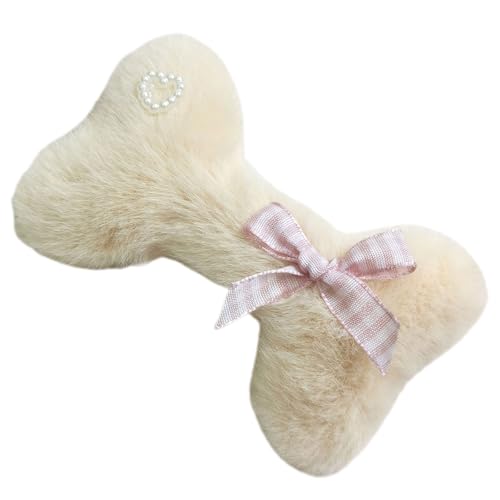 ZHOUSUFEN Kreative Plüsch-Brosche in Knochenform, modisches Persönlichkeitsabzeichen, trendiges Accessoire für modische Kleidung von ZHOUSUFEN
