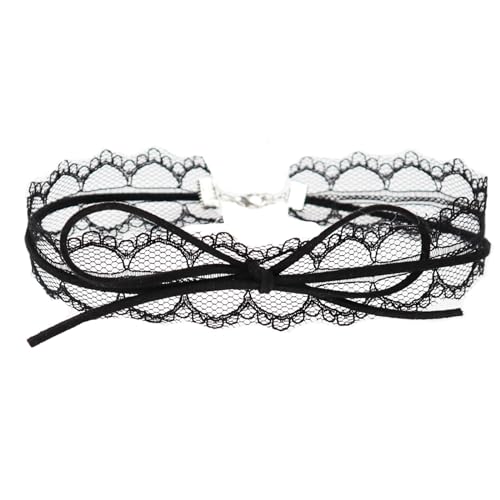 ZHOUSUFEN Stilvolle Schlüsselbein-Dekoration, Schleife, Halskette, Schmuck, schöne Spitzenkette, Verzierung für Damen ZHOUSUFEN Stilvolle Schlüsselbein-Dekoration, Schleife, Halskette, Schmuck, schöne Spitzenkette, Verzierung für Damen von ZHOUSUFEN