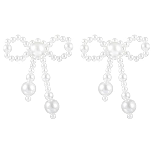 ZHOUSUFEN Trendiger Bowknot-Ohr-Anhänger mit Kunstperlen, stilvolle Bowknot-Ohrringe, Verzierung, auffälliger Tropfen-Ohrstecker, Ornament ZHOUSUFEN Trendiger Bowknot-Ohr-Anhänger mit Kunstperlen, stilvolle Bowknot-Ohrringe, Verzierung, auffälliger Tropfen-Ohrstecker, Ornament von ZHOUSUFEN