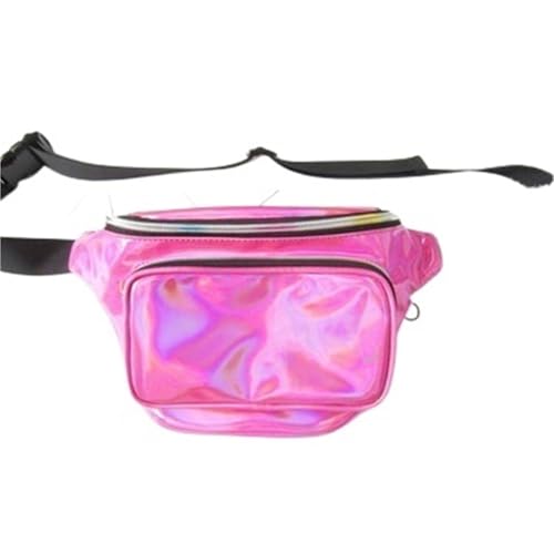 Gürteltasche 20 Stück Oberschenkeltaschen Gürteltasche for Frauen PU-Hüfttasche holografische Beintasche Leder for Damengürtel(Pink) von ZHOUXYFDC
