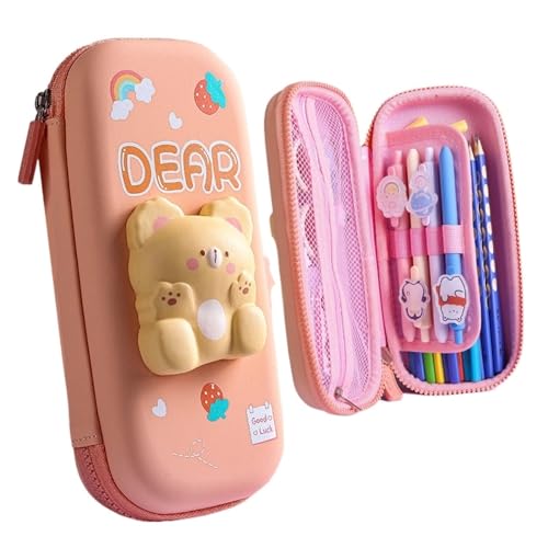 ZHOUXYFDC Etui Schule 3D-Dekompressions-Federmäppchen Cartoon Federmäppchen niedlich Bleistiftbox Schule Schreibwaren Box Student Federtasche Kinder Schulbedarf(Small Style A4) von ZHOUXYFDC