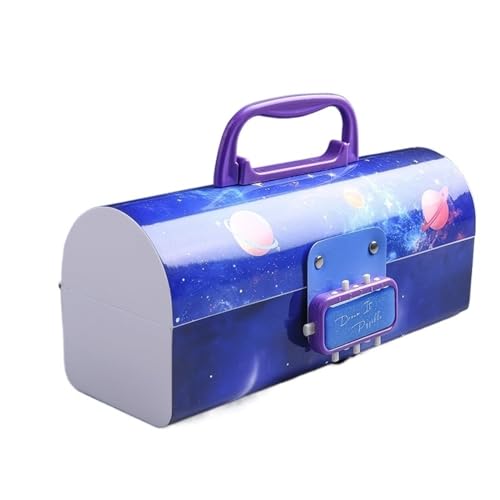 ZHOUXYFDC Etui Schule Creative Password Pencil Case Große Kapazität Student Pen Case Multifunktions-Briefpapier Rosa Schulbedarf(J) von ZHOUXYFDC