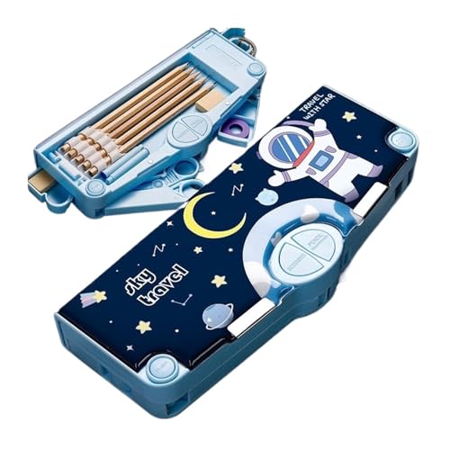 ZHOUXYFDC Etui Schule Großes Kunststoff-Federmäppchen, Cartoon-Studenten, Multifunktions-Federmäppchen, Kinder, Geschenk, Federmäppchen, Schreibwaren-Box, Schulbedarf(A1) von ZHOUXYFDC