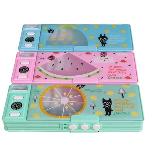 ZHOUXYFDC Etui Schule Multifunktions-Federmäppchen mit codiertem Schloss, magnetischer zweiseitiger Halter, Federmäppchen, Kinder, Junge, Mädchen, Geschenk, Schule, Schreibwaren von ZHOUXYFDC