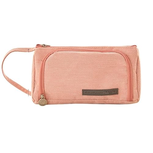 ZHOUXYFDC Etui Schule New Super Big Pencil Case Canvas Large Capacity Pencilcase School Pen Case Supplies Pencil Bag School Pencils Pouch Schreibwaren(Pink) von ZHOUXYFDC
