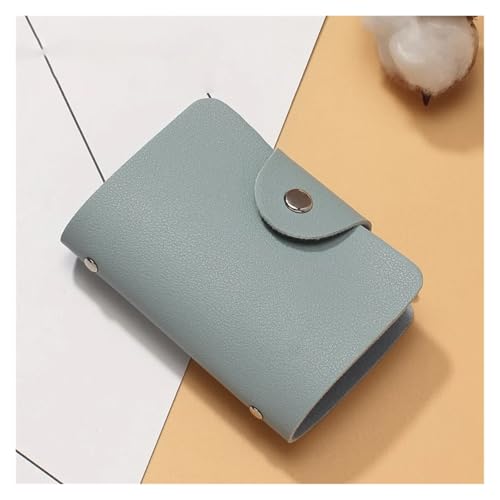 ZHOUXYFDC Kartenetui 24 Slots Karte Halter Tasche Einfache Feste Farbe Tasche Fall Frauen Männer(Blue 1) von ZHOUXYFDC