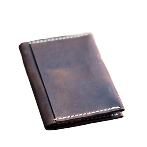 ZHOUXYFDC Kartenetui Handgemachte Kartenhülle Herren Kreditkartenetui Damen Ausweishülle Namenskartenetui Rindsleder Visitenkartenetui(Style 2 Coffee) von ZHOUXYFDC