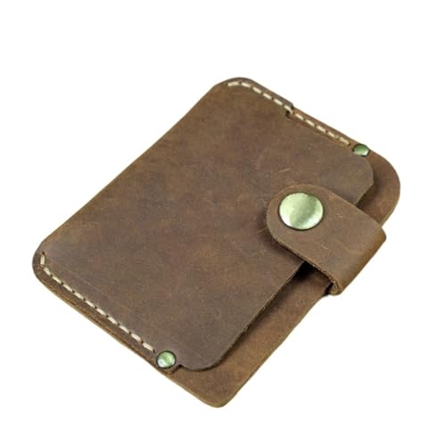 ZHOUXYFDC Kartenetui Handgemachte Kartenhülle Herren Kreditkartenetui Damen Ausweishülle Namenskartenetui Rindsleder Visitenkartenetui(Style 3 Coffee) von ZHOUXYFDC