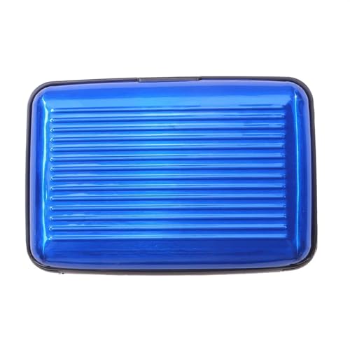 ZHOUXYFDC Kartenetui ID-Kartenetui Business-Kreditkartenhalter Aluminium-Metall Wasserdichter Bankkartenschutzhalter Fall Männer Frauen Geldbörsen(Blue) von ZHOUXYFDC