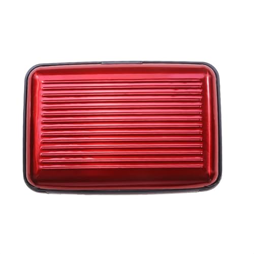 ZHOUXYFDC Kartenetui ID-Kartenetui Business-Kreditkartenhalter Aluminium-Metall Wasserdichter Bankkartenschutzhalter Fall Männer Frauen Geldbörsen(Red) von ZHOUXYFDC