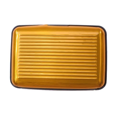 ZHOUXYFDC Kartenetui ID-Kartenetui Business-Kreditkartenhalter Aluminium-Metall Wasserdichter Bankkartenschutzhalter Fall Männer Frauen Geldbörsen(Yellow) von ZHOUXYFDC