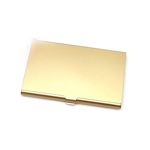 ZHOUXYFDC Kartenetui Kreative Aluminiumlegierung Visitenkartenetui Kartenhalter Metallbox Abdeckung Kredit Männer Visitenkartenhalter Karte Metall Brieftasche(Golden) von ZHOUXYFDC