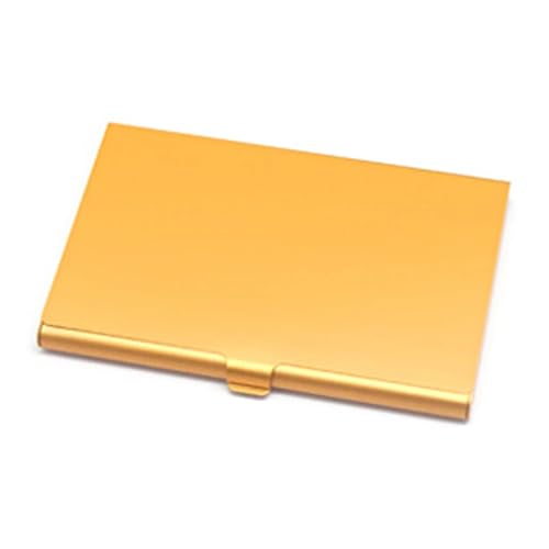 ZHOUXYFDC Kartenetui Kreative Aluminiumlegierung Visitenkartenetui Kartenhalter Metallbox Abdeckung Kredit Männer Visitenkartenhalter Karte Metall Brieftasche(Orange) von ZHOUXYFDC