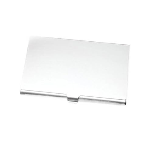 ZHOUXYFDC Kartenetui Kreative Aluminiumlegierung Visitenkartenetui Kartenhalter Metallbox Abdeckung Kredit Männer Visitenkartenhalter Karte Metall Brieftasche(Silver) von ZHOUXYFDC