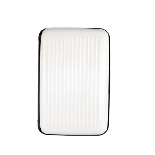 ZHOUXYFDC Kartenetui Männer Aluminium Bank Karte Halter Blockieren Hard Case Brieftasche Solide(White) von ZHOUXYFDC