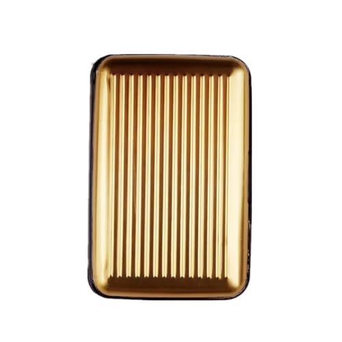 ZHOUXYFDC Kartenetui Männer Aluminium Bank Karte Halter Blockieren Hard Case Brieftasche Solide(Yellow) von ZHOUXYFDC