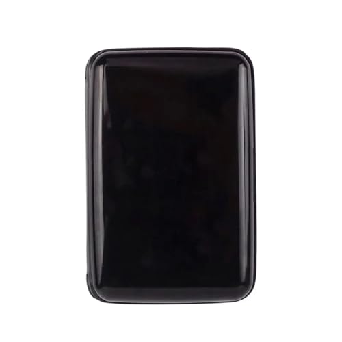 ZHOUXYFDC Kartenetui Metall Kreditkartenetui Geldbörse Münzbörse Aluminium Wasserdicht Herren Damen Visitenkartenetui Reisebrieftasche(Black) von ZHOUXYFDC