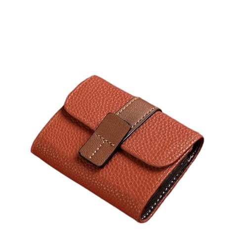 ZHOUXYFDC Kartenetui Multi-Card-Slot Kreditkartentasche PU Leder Kleine Brieftasche Geldbörse Kartenhalter Brieftaschen(Caramel) von ZHOUXYFDC