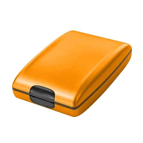 ZHOUXYFDC Kartenetui Scanning Protect Holder Aluminium Metall Kunststoff Bankcard Blocking Hard Case Wallet Kreditkarte for Männer Frauen(Yellow) von ZHOUXYFDC