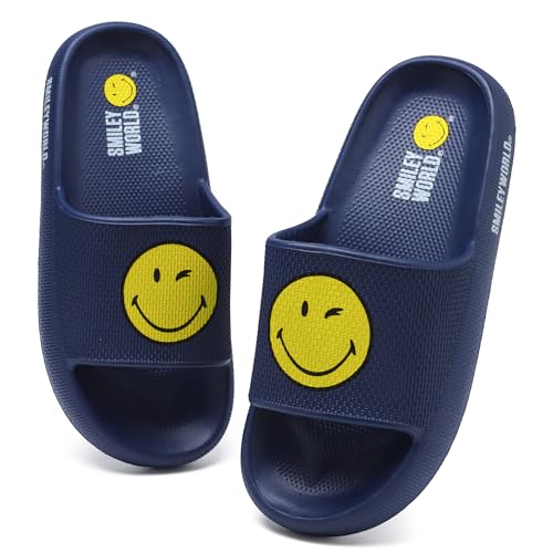 ZHPTO SmileyWorld Badeschuhe für Damen Herren Slippers Original Hausschuhe rutschfest Atmungsaktive Badelatschen Sommer Schlappen Indoor/Outdoor Blau ZHPTO SmileyWorld Badeschuhe für Damen Herren Slippers Original Hausschuhe rutschfest Atmungsaktive Badelatschen Sommer Schlappen Indoor/Outdoor Blau von ZHPTO