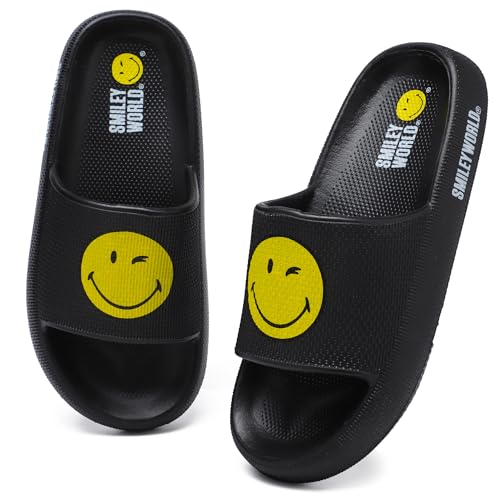 ZHPTO SmileyWorld Badeschuhe für Damen Herren Slippers Original Hausschuhe rutschfest Atmungsaktive Badelatschen Sommer Schlappen Indoor/Outdoor Schwarz ZHPTO SmileyWorld Badeschuhe für Damen Herren Slippers Original Hausschuhe rutschfest Atmungsaktive Badelatschen Sommer Schlappen Indoor/Outdoor Schwarz von ZHPTO